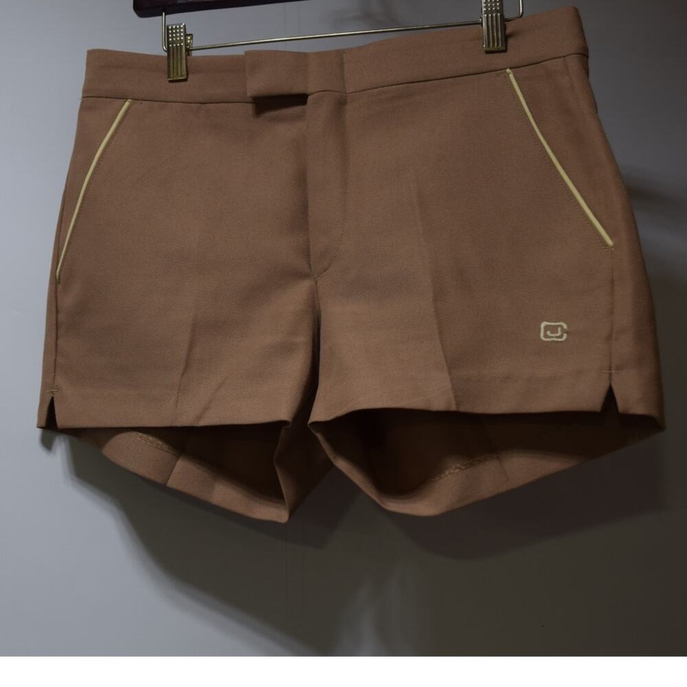 Vintage Jimmy Connors Robert Bruce Tennis Shorts Tan USA Made Men's Size 34